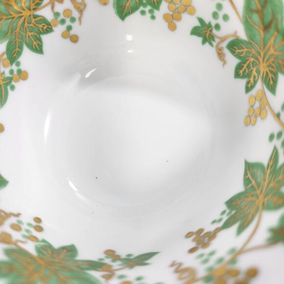 Shelley China Trio Gold Grape Vine #13616C Green Lunch Plate Tea Cup Saucer Set - Picture 10 of 10